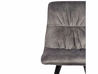 Design eetkamerstoelen grijs velvet (6x) - afbeelding 3 van  5