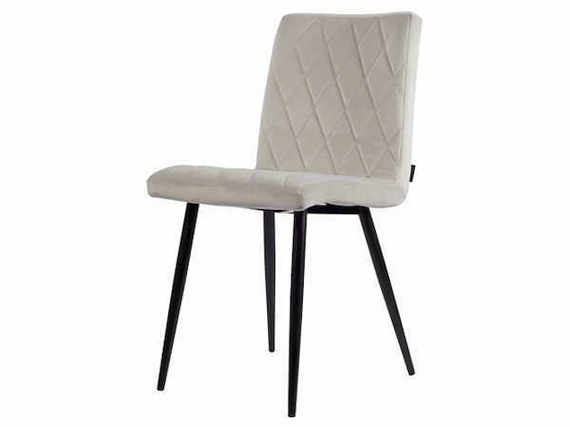 Design eetkamerstoelen off white velvet (6x) - afbeelding 1 van  5