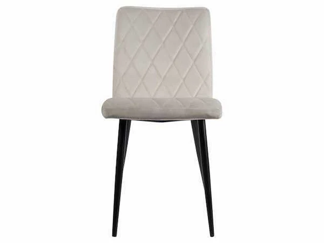 Design eetkamerstoelen off white velvet (6x) - afbeelding 2 van  5