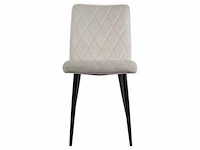 Design eetkamerstoelen off white velvet (6x) - afbeelding 2 van  5