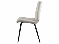 Design eetkamerstoelen off white velvet (6x) - afbeelding 4 van  5