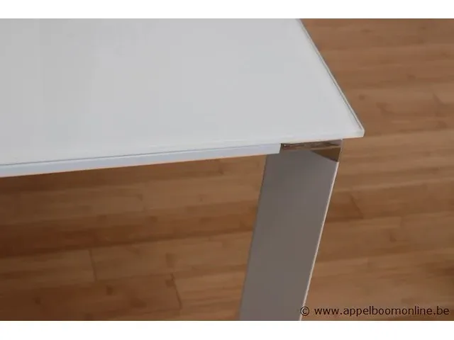 Design hoekbureau, vv matglazen schrijfblad en ladenblok - afbeelding 2 van  3