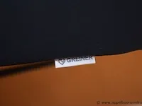 Design kappersstoel greiner, in hoogte verstelbaar, zwarte skai bekleed - afbeelding 2 van  2