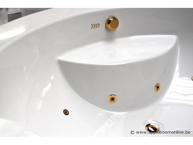 Design massage/chromo bad dia 210 vv vergulde accesoires - afbeelding 6 van  6