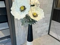 Design vaas met kunstbloemen h 80cm - afbeelding 2 van  4