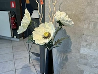 Design vaas met kunstbloemen h 80cm - afbeelding 3 van  4
