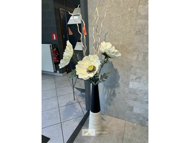 Design vaas met kunstbloemen h 80cm - afbeelding 4 van  4