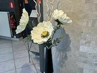Design vaas met kunstbloemen h 80cm - afbeelding 4 van  4