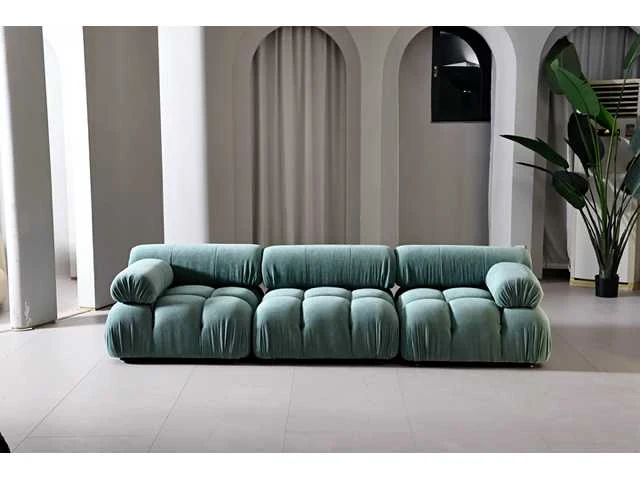 Design zetel muntgroen polyester (1x) - afbeelding 2 van  2