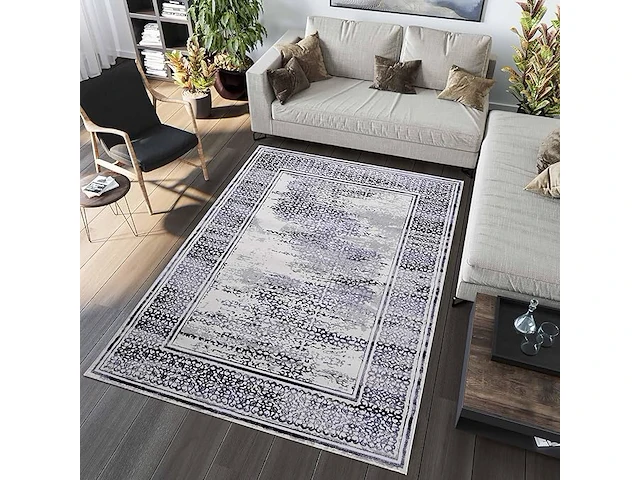 Designertapijt160*230cm grijs-navy - afbeelding 2 van  2