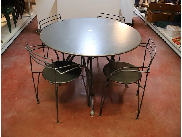 Designtafel en 4 stoelen - afbeelding 1 van  5