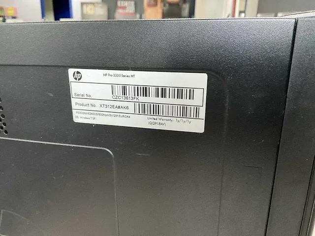 Desktop pc hp pro 3300 mt + hd lacie - afbeelding 4 van  8