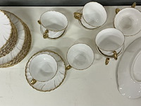 Dessert servies in porselein - merk: "sarreguemines france" - afbeelding 2 van  3