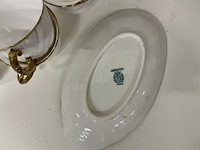 Dessert servies in porselein - merk: "sarreguemines france" - afbeelding 3 van  3