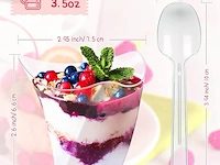 Dessertglazen en lepels (50stuks - afbeelding 2 van  3