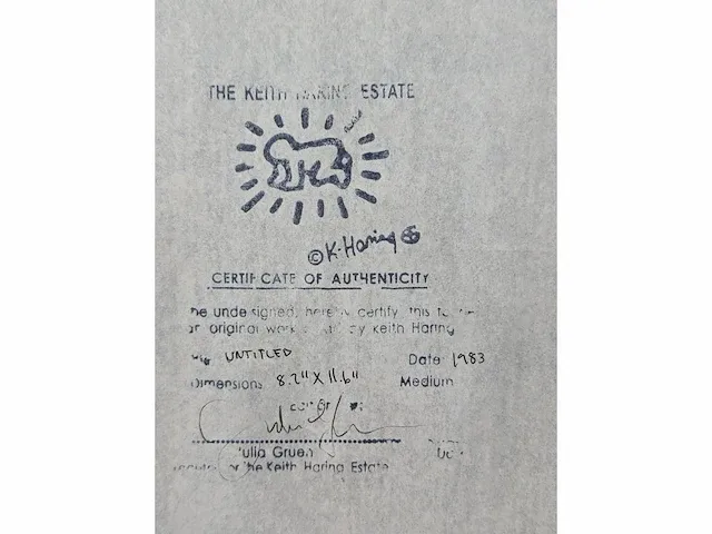 Dessin au feutre keith haring de 1983 - 83 - afbeelding 4 van  5