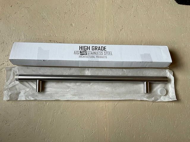 Deurgreep t-model 700mm in roestvrijstaal - afbeelding 1 van  8