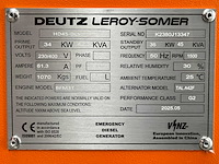 Deutz — leroy-somer 45 kva noodstroomaggregaat - afbeelding 37 van  42