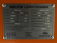 Deutz — leroy-somer 55 kva noodstroomaggregaat - afbeelding 33 van  39
