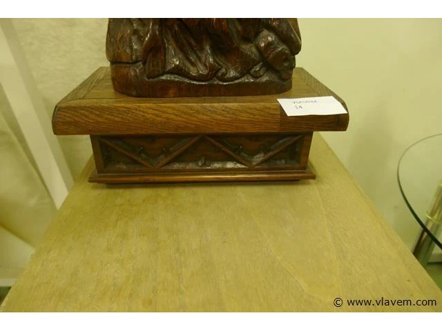 Devotica beeld in massief hout - afbeelding 3 van  3