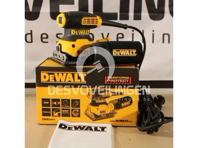 Dewalt 230w vlakschuurmachine 1/4 vel - lage vibratie - afbeelding 2 van  3