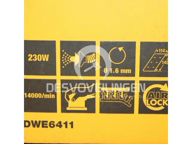 Dewalt 230w vlakschuurmachine 1/4 vel - lage vibratie - afbeelding 3 van  3