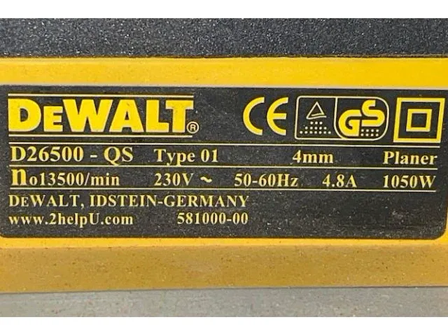 Dewalt schaafmachine - afbeelding 3 van  5