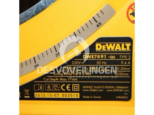 Dewalt tafelzaag - afbeelding 7 van  7