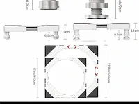 Dewel verstelbaar onderstel voor wasmachine - afbeelding 2 van  4