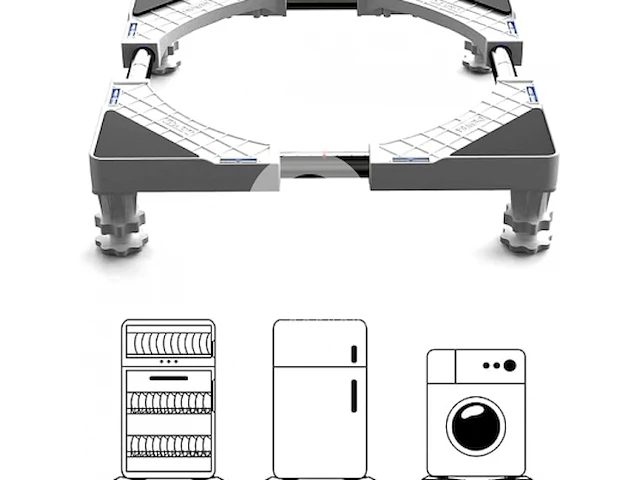 Dewel wasmachine onderstel, verstelbaar, 44,8-69 cm - afbeelding 1 van  5