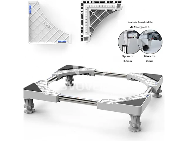 Dewel wasmachine onderstel, verstelbaar, 44,8-69 cm - afbeelding 4 van  5