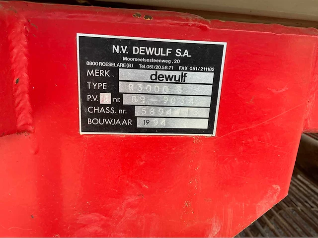 Dewulf - r3000s - aardappelrooier - 1994 - afbeelding 22 van  29