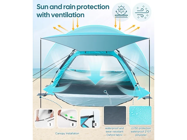 Dewur strandschelptent - afbeelding 5 van  5