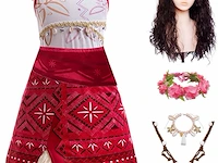 Dgmyfy vaiana prinsessenjurk (maat 140) - afbeelding 1 van  4