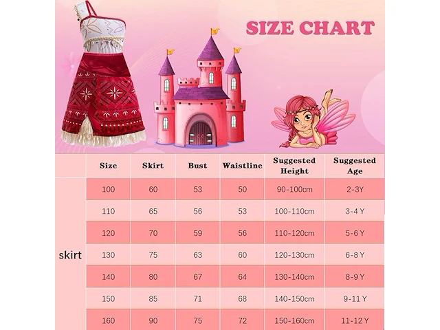 Dgmyfy vaiana prinsessenjurk (maat 140) - afbeelding 4 van  4