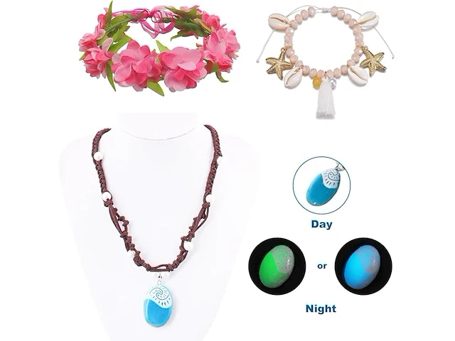 Dgmyfy vaiana prinsessenjurk (maat 140) - afbeelding 2 van  4