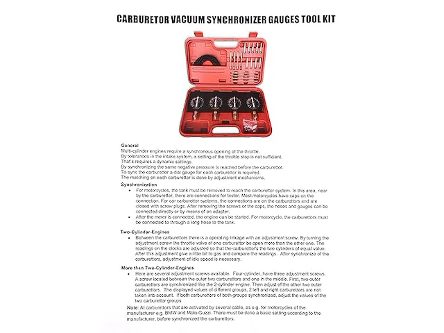 Dha brandstofzuiger carburateur synchronizer tool - afbeelding 5 van  5