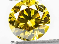 Diamand natural fancy vivid brownish yellow 0,30ct - afbeelding 9 van  11