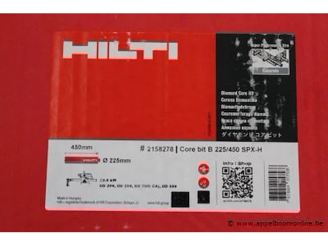 Diamandboor hilti, 225/450 spx-h - afbeelding 3 van  3