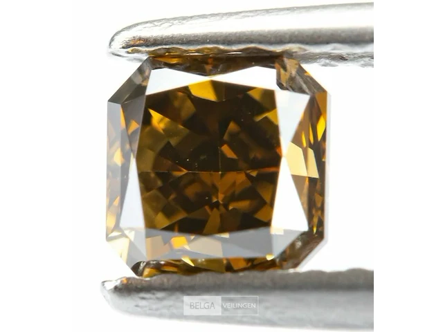 Diamant - 0.72 ct - natural fancy deep yellowish brown - vvs1 - afbeelding 1 van  12