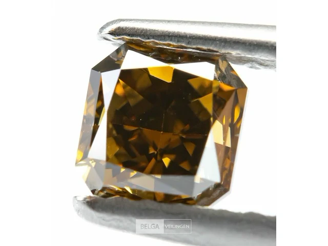 Diamant - 0.72 ct - natural fancy deep yellowish brown - vvs1 - afbeelding 5 van  12
