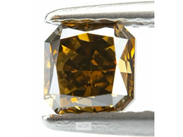 Diamant - 0.72 ct - natural fancy deep yellowish brown - vvs1 - afbeelding 10 van  12