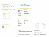 Diamant - pear 5.07 ct - e/vvs2 (hrd gecerertifceerd) - afbeelding 4 van  4