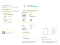 Diamant - radiant 4.02 ct - d/vvs2 (hrd gecertificeerd) - afbeelding 4 van  4