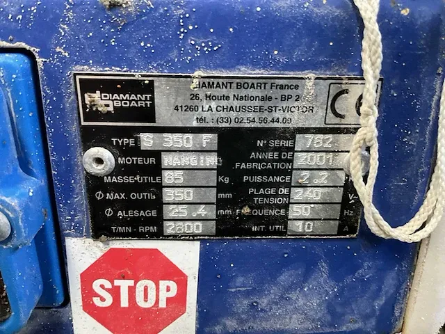 Diamant boart s350f tegelzaagmachine - afbeelding 8 van  8