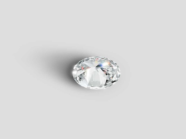 Diamant-ovale vorm 1.00 cts - special wise certifiate e vvs2 - afbeelding 2 van  4