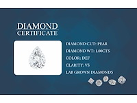 Diamant-peer 1.0 cts def vs - afbeelding 5 van  5