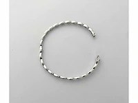 Diamanten armband in wit goud met geweven patroon (u03396) - afbeelding 5 van  9