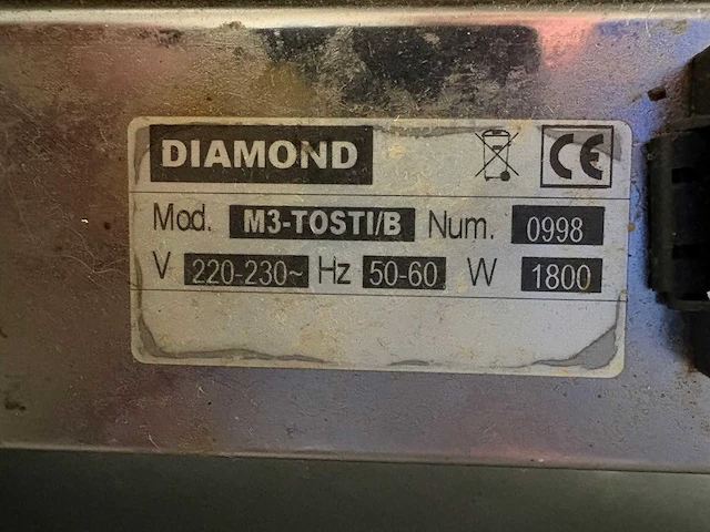 Diamond - m3-tosti/b - sandwich grill - (2x) - afbeelding 4 van  5