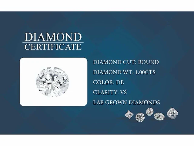 Diamond- round 1 cts de vs - afbeelding 8 van  8